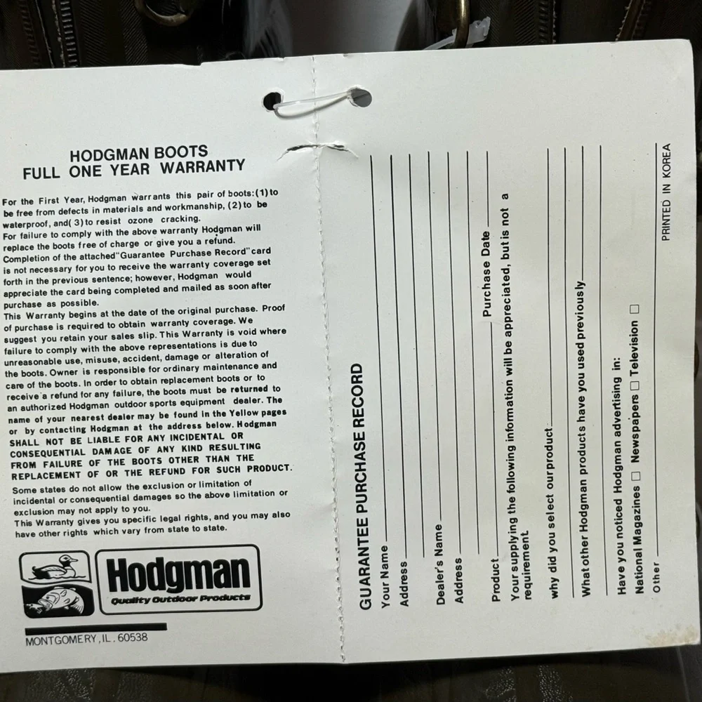 Hodgman 👢🥾 nwt